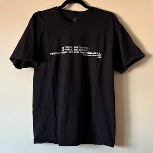 Hanes Black Inspirational Short Sleeve Tee Winston Churchill Quote